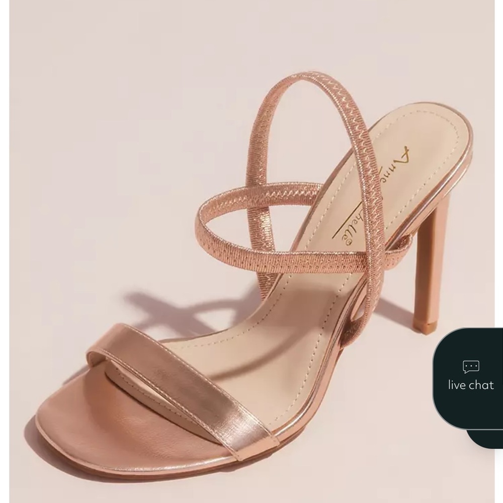 Anne Michelle Rose Gold Strappy High Heel Sandals